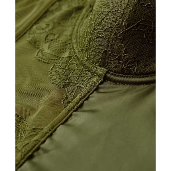 Superdry Ärmlös T-shirt Lace Satin Corset Grönt M Kvinna