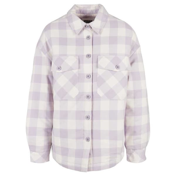 Urban Classics Lang ærmet Skjorte Flanell Over Blå S Kvinde