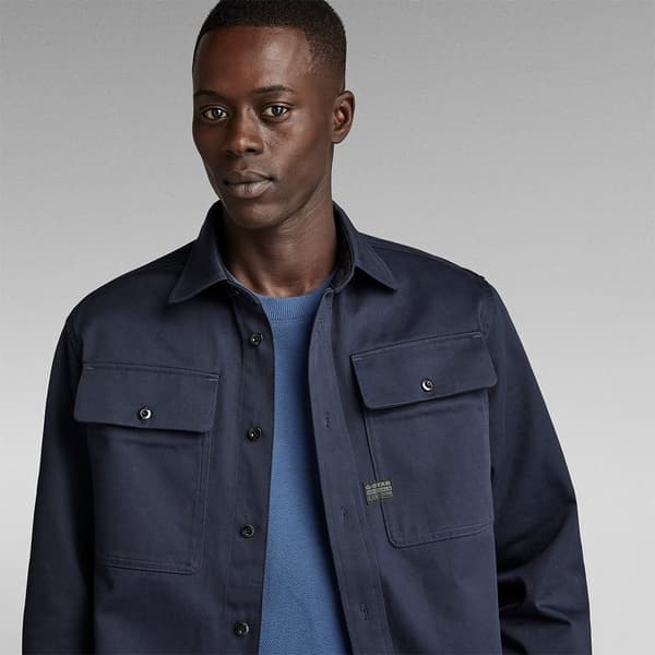 G-star Pitkähihainen Paita Cpo Regular Fit Sininen XL Mies