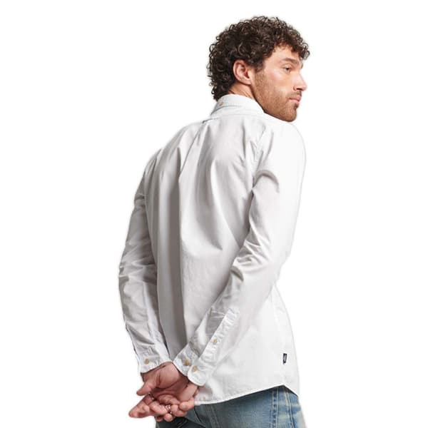 Superdry Lang ærmet Skjorte Merchant Hvid 2XL Mand