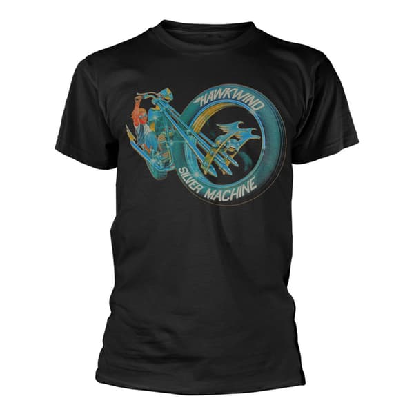 Hawkwind Silver Machine Band Logo T Shirt