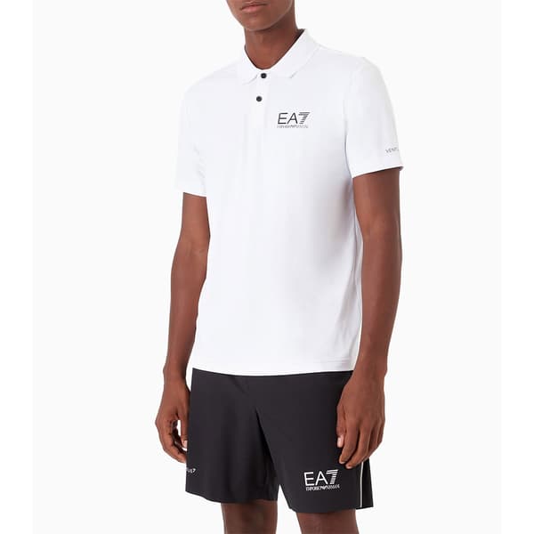 Ea7 Emporio Armani Lyhythihainen Poolo 8npf23 Valkoinen L Mies