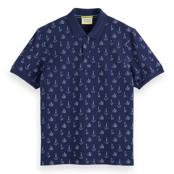 Scotch & Soda Kortærmet Polo 175555 Blå M Mand