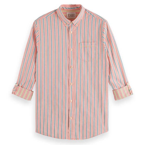 Scotch & Soda Pitkähihainen Paita Dobby Oranssi L Mies