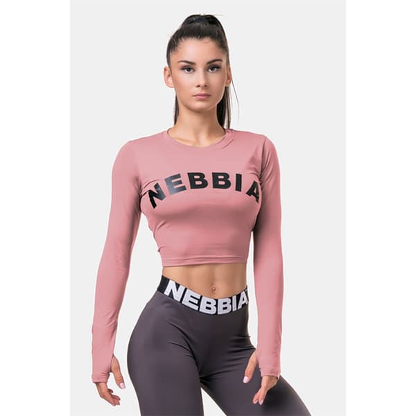 Nebbia Pitkähihainen Toppi Thumbhole Sporty Old Rose S Nainen