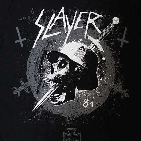 Slayer Dagger Skull Long Sleeve T Shirt