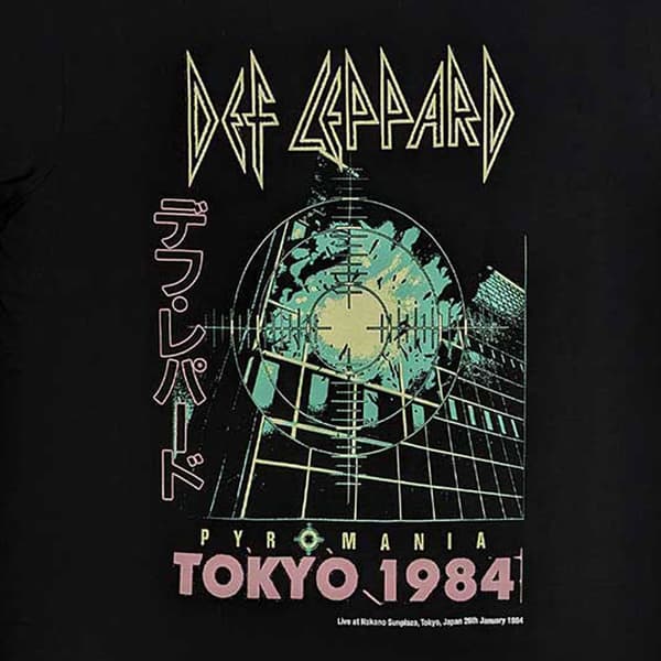 Def Leppard Tokyo Band Logo T Shirt
