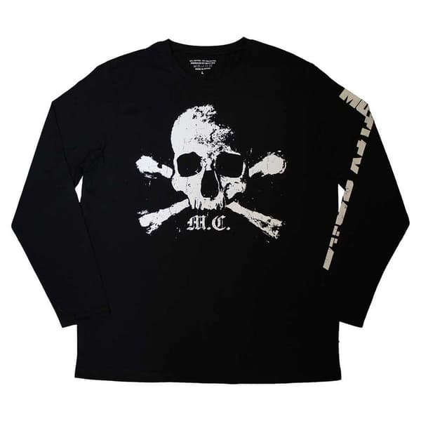 Motley Crue Orbit Skull Long Sleeve T Shirt