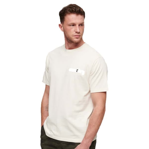 Superdry Kortärmad T-shirt Tattoo Graphic Loose Beige 2XL Man