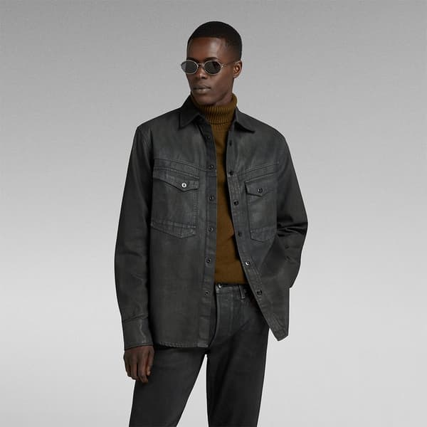 G-star Lang ærmet Skjorte Dakota Regular Fit Grå XS Mand