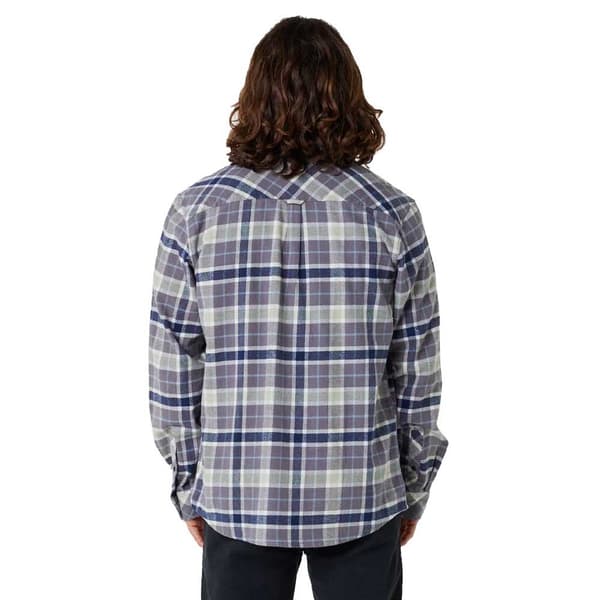 Rip Curl Lang ærmet Skjorte Checked In Flannel Grå S Mand