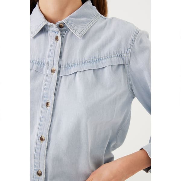 Garcia Långärmad Blus O40038 Blå XS Kvinna