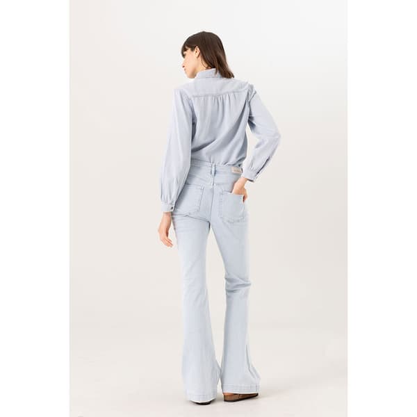 Garcia Långärmad Blus O40038 Blå XS Kvinna