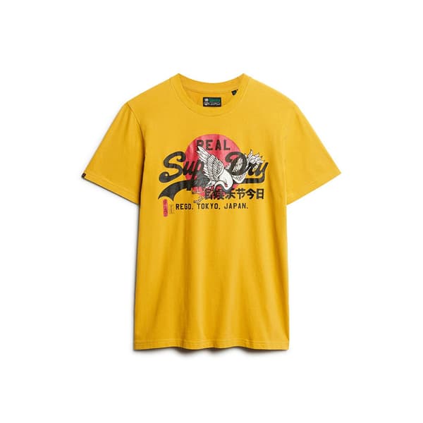 Superdry Kortärmad T-shirt Tokyo Vl Graphic Gul XL Man