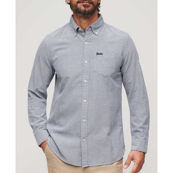 Superdry Pitkähihainen Paita Cotton Oxford Sininen 2XL Mies