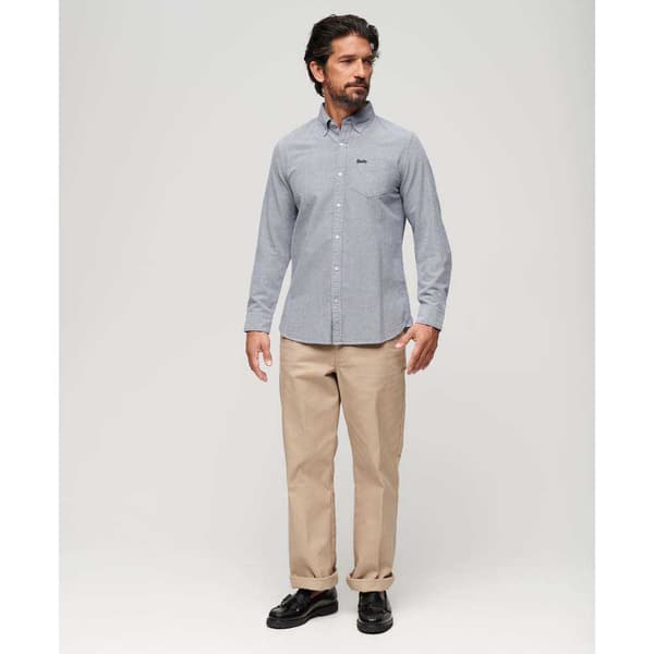 Superdry Pitkähihainen Paita Cotton Oxford Sininen 2XL Mies