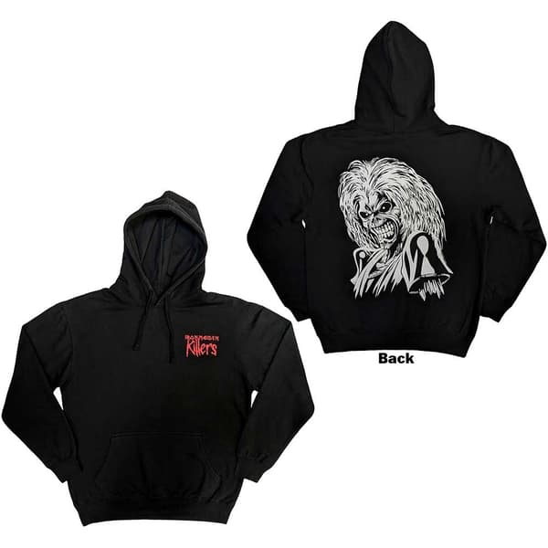 Iron Maiden Unisex Pullover Hoodie: Killers Eddie (Back Print) (X-Large)
