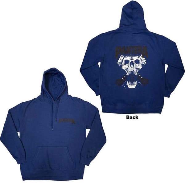 Pantera Unisex Pullover Hoodie: Mouth For War B&W (Back Print) (X-Large)