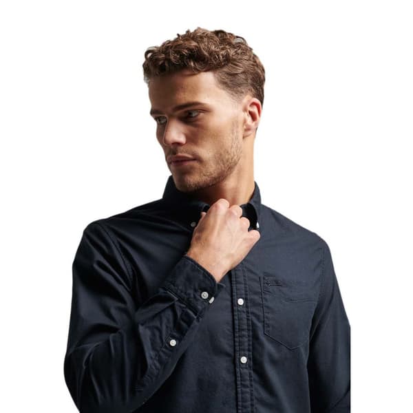 Superdry Långärmad Tröja Cotton Oxford Blå L Man