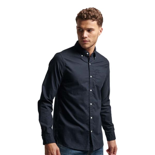 Superdry Långärmad Tröja Cotton Oxford Blå L Man