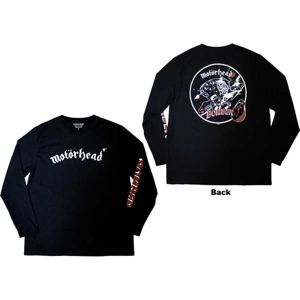 Motorhead Unisex Long Sleeve T-Shirt: Bomber (Back & Sleeve Print) (X-Large)