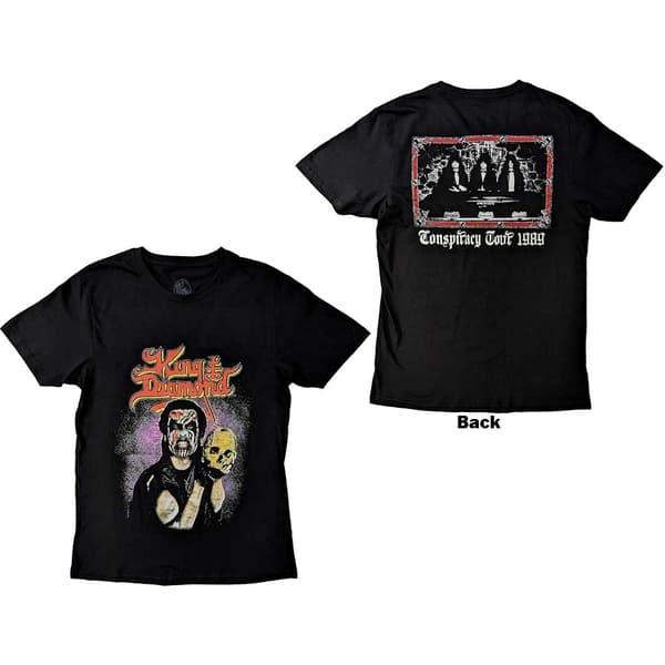 King Diamond Unisex T-Shirt: Conspiracy Tour (Back Print) (Medium)