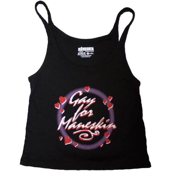 Maneskin Unisex Tank T-Shirt: Gay For Maneskin (Ex-Tour) (X-Large)