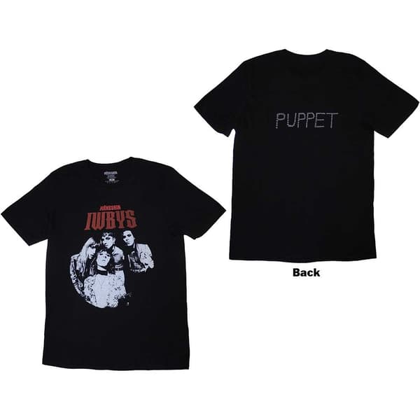 Maneskin Unisex T-Shirt: I Wanna Be Your Slave B&W Photo (Back Print & Ex-Tour) (Medium)