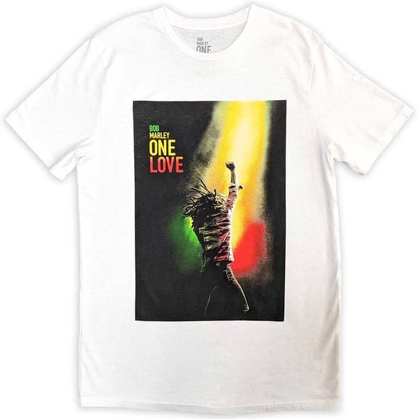 Bob Marley Unisex T-Shirt: One Love Movie Poster (Large)