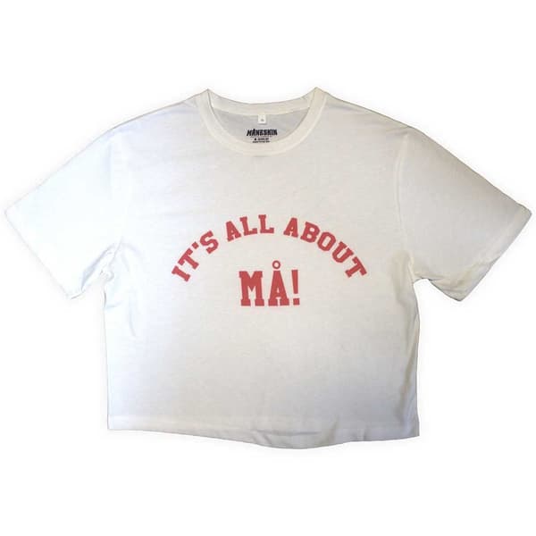 Maneskin Ladies Crop Top: It's All About MA! (Ex-Tour) (X-Large)