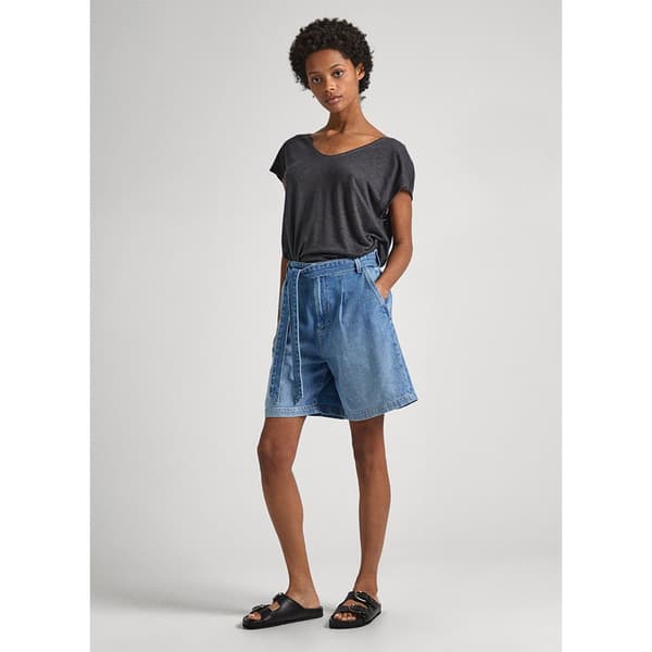 Pepe Jeans Kortärmad T-shirt Lottie Blå XL Kvinna