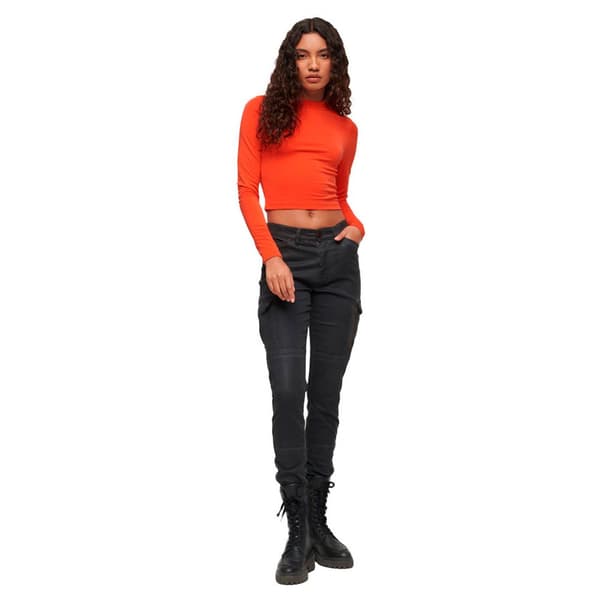Superdry Pitkähihainen T-paita Open Back Oranssi XS Nainen