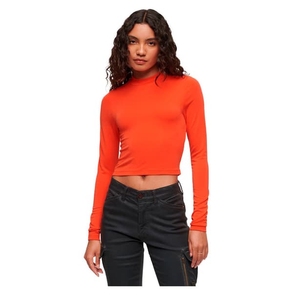 Superdry Pitkähihainen T-paita Open Back Oranssi XS Nainen