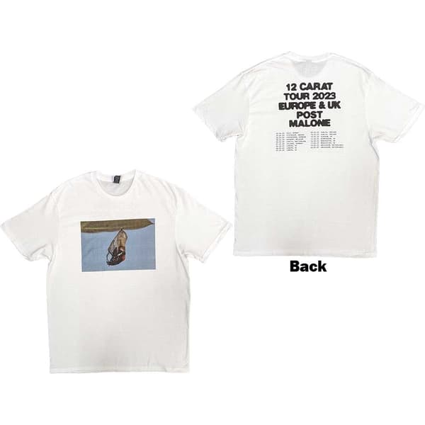 Post Malone Unisex T-Shirt: Resurface 2023 Tour Dates (Back Print & Ex-Tour) (Medium)