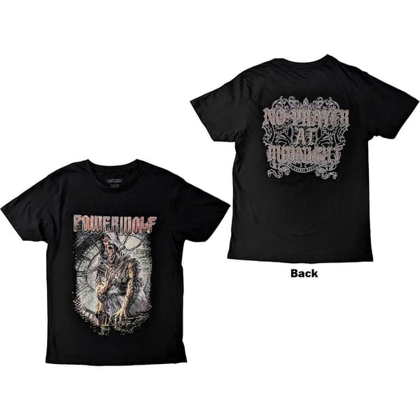 Powerwolf Unisex T-Shirt: No Prayer (Back Print) (XX-Large)