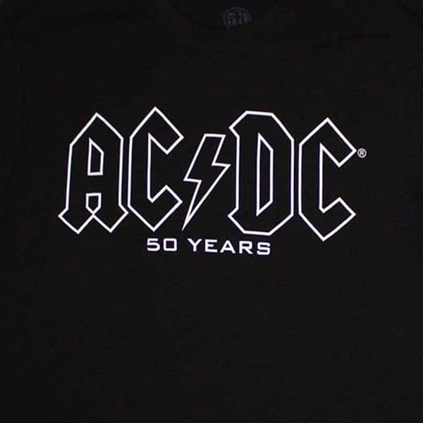 AC/DC Fifty Years Band Logo History T Shirt