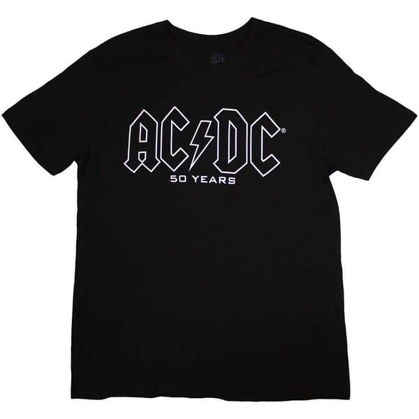 AC/DC Fifty Years Band Logo History T Shirt