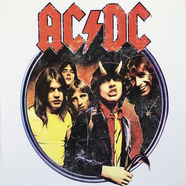 AC/DC Highway To Hell Circle Skinny Fit T Shirt