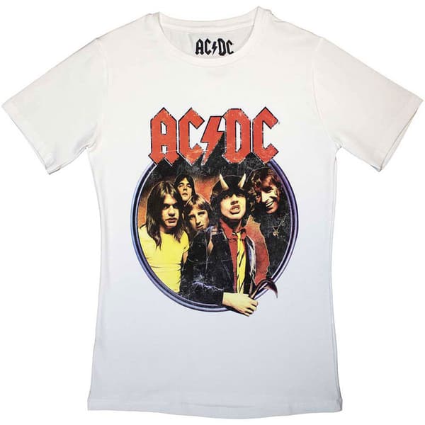 AC/DC Highway To Hell Circle Skinny Fit T Shirt