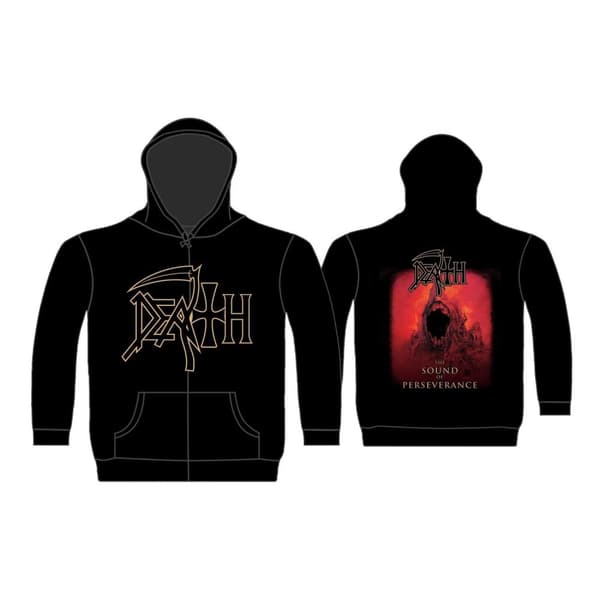 DEATH - SOUND OF PERSEVERANCE ZIPPED HOODIE (LARGE)