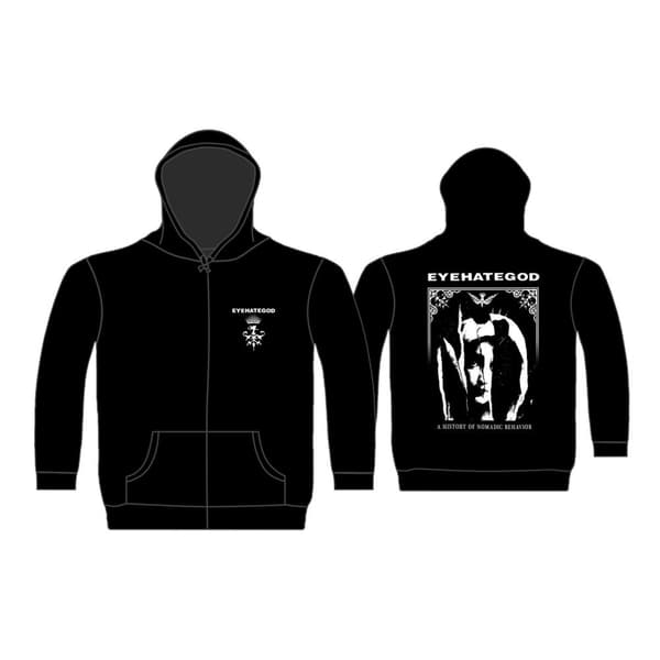 EYEHATEGOD - A HISTORY OF NOMADIC BEHAVIOR ZIPPED HOODIE (X-LARGE)
