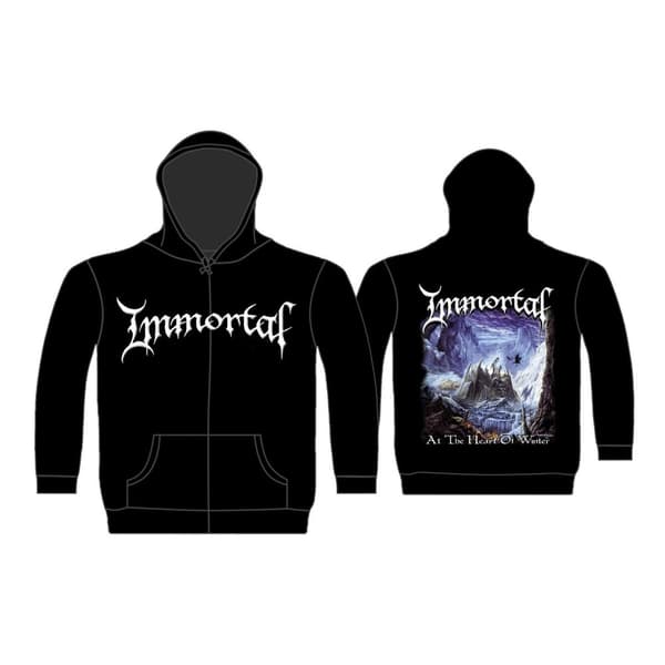 IMMORTAL - AT THE HEART OF WINTER ZIPPED HOODIE (MEDIUM)