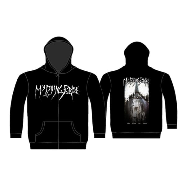 MY DYING BRIDE - TURN LOOSE THE SWANS ZIPPED HOODIE (LARGE)