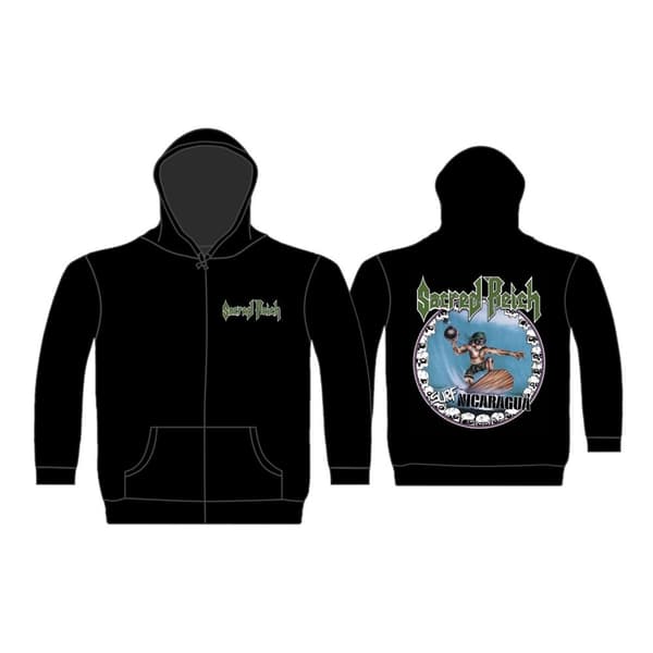 SACRED REICH - SURF NICARAGUA ZIPPED HOODIE (LARGE)