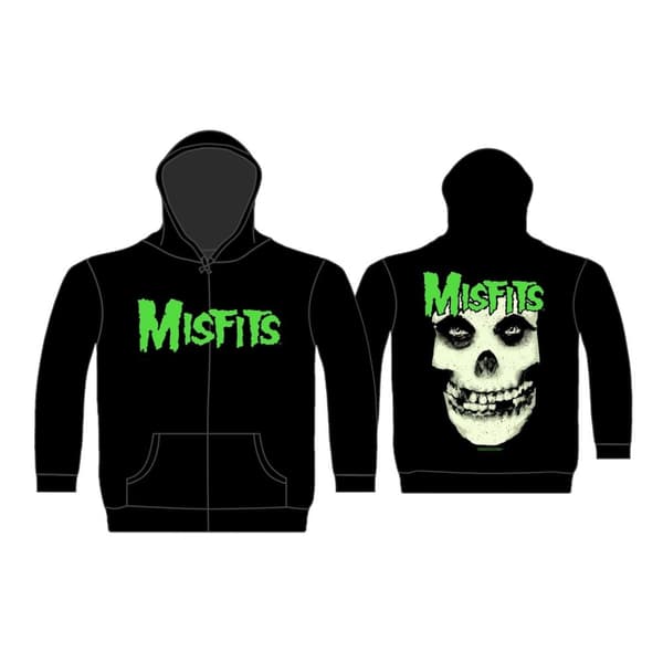 MISFITS - JAREK SKULL ZIPPED HOODIE (MEDIUM)
