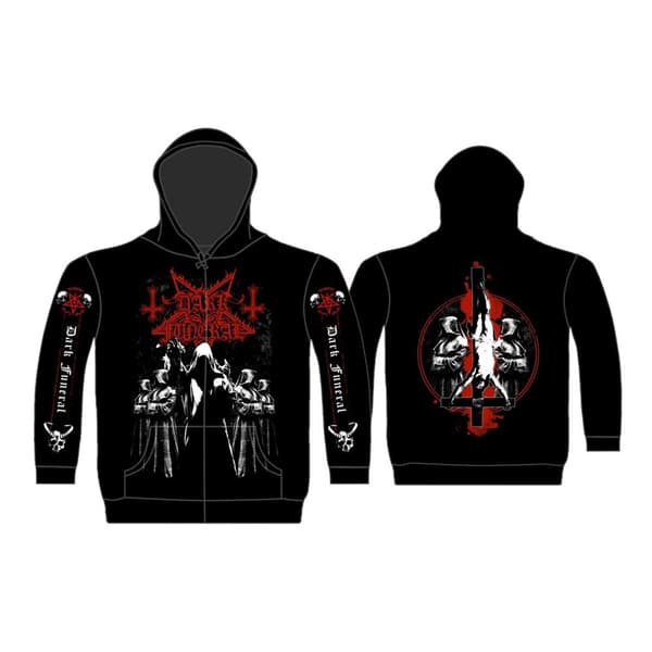 DARK FUNERAL - SHADOW MONKS ZIPPED HOODIE (XX-LARGE)