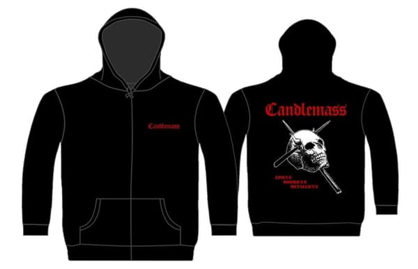 CANDLEMASS - EPICUS DOOMICUS METALLICUS ZIPPED HOODIE (LARGE)