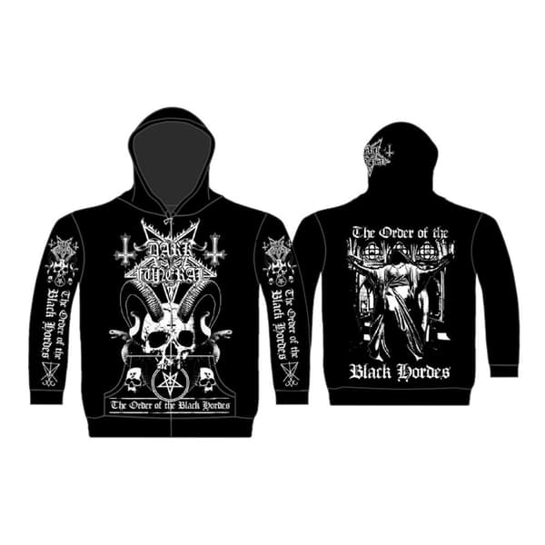 DARK FUNERAL - ORDER OF THE BLACK HORDES ZIPPED HOODIE (X-LARGE)