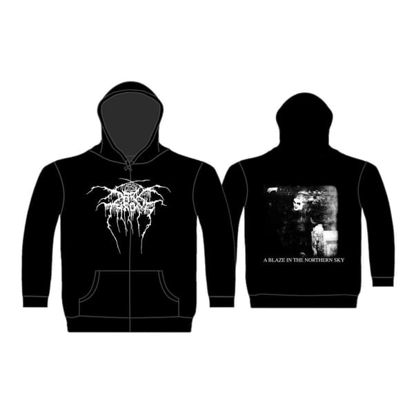 DARKTHRONE - A BLAZE IN THE NORTHERN SKY ZIPPED HOODIE (XX-LARGE)