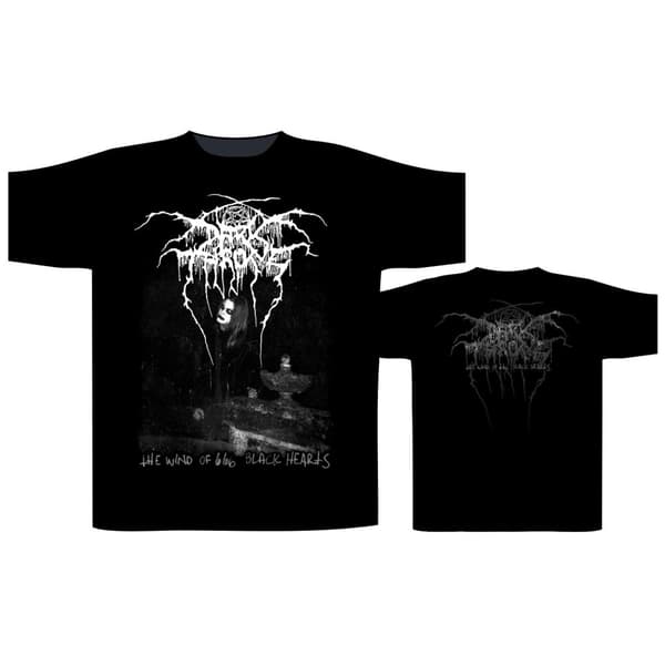 DARKTHRONE - THE WINDS OF 666 BLACK HEARTS T-SHIRT (MEDIUM)